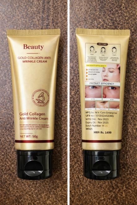 SheGlow Gold Collagen Youth Revival Cream | Anti-Wrinkle & Deep Hydration | Pack of 2 (50g Each)