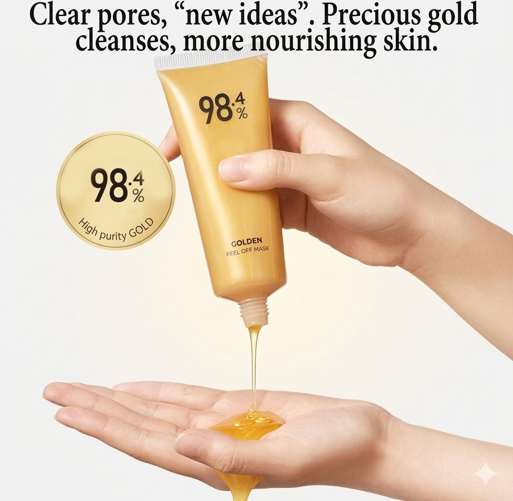 SheGlow 24K Radiance Gold Peel-Off Mask | Instant Glow & Anti-Wrinkle | Pack of 2 (200g)